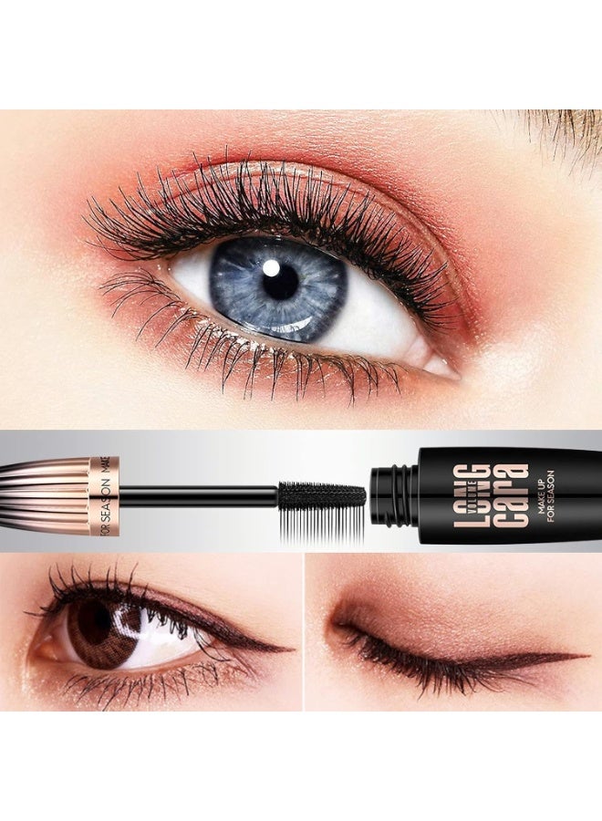 AONAT MASCARA, 4D Silk Fiber Eyelash Mascara, Waterproof Mascara Volumising, Extra Long Lash Mascara, Long-Lasting, Defines Lashes, Black, 10ml - Image 2